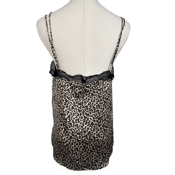 Abercrombie & Fitch Leopard Print Lace Trim Cami Tank Top Size M - Picture 3 of 4